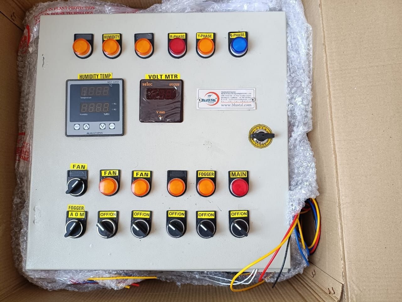 Greenhouse Humidity Temperature Control Panel