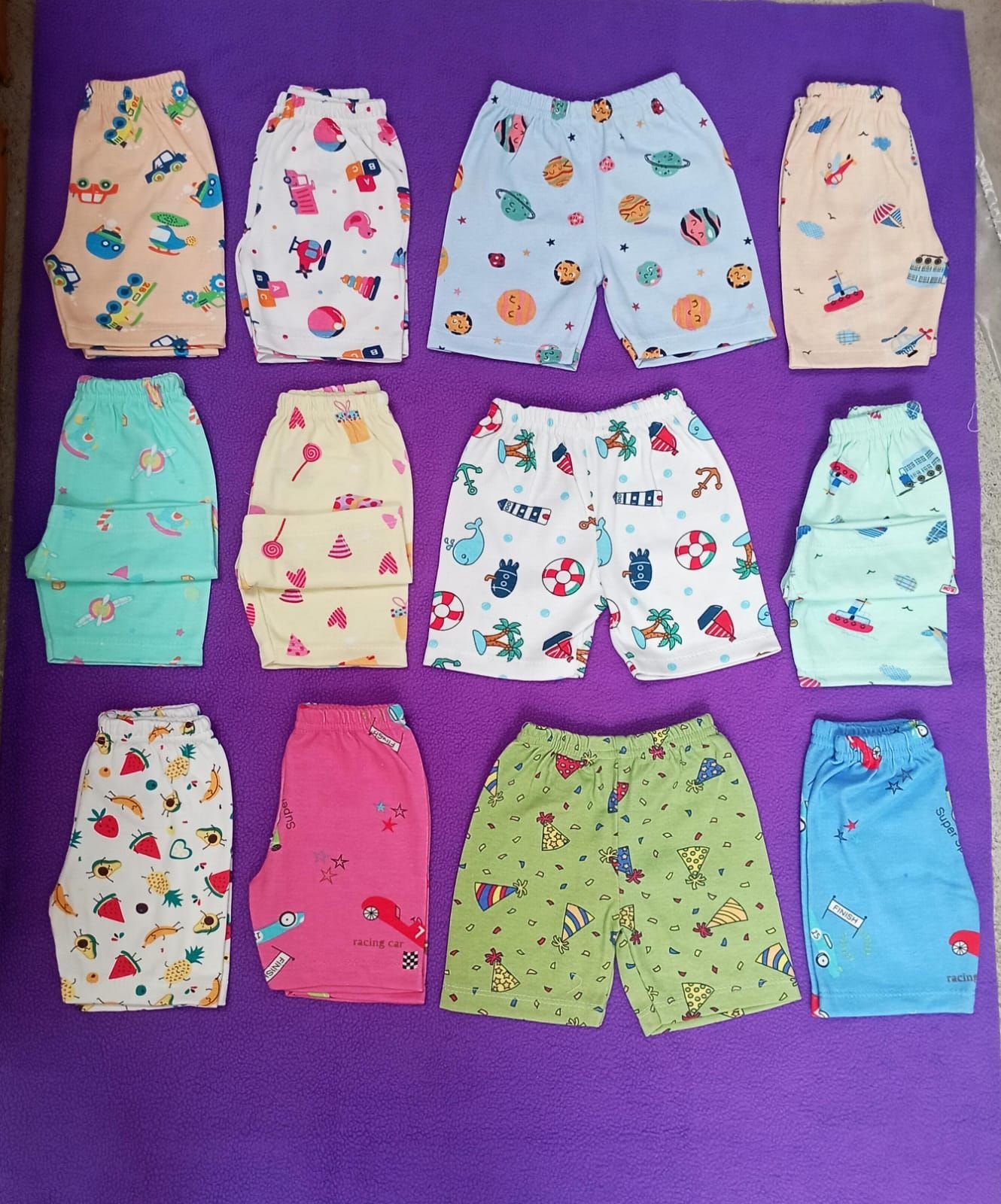 Navy Zone Newborn Baby Printed Half Shorts