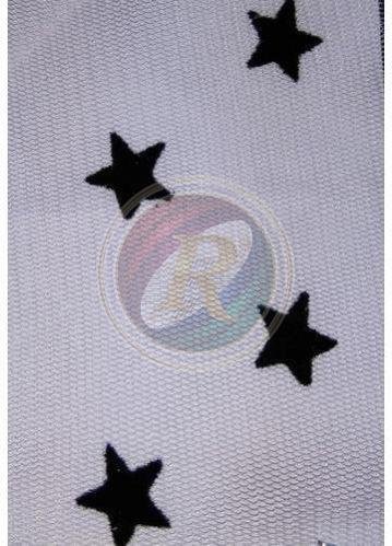 Star Print Mesh Fabric