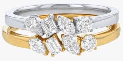 18K Gold Quartet Multi Shape Diamond Ring