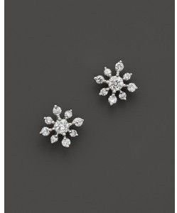 Small Diamond Stud Gold Earrings
