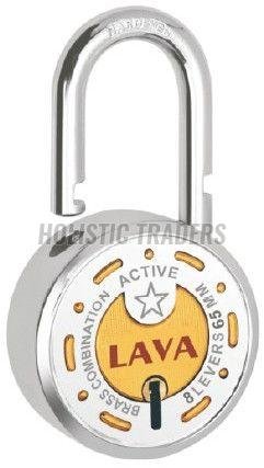 Lava Active Bright Double Locking Round Security Padlock