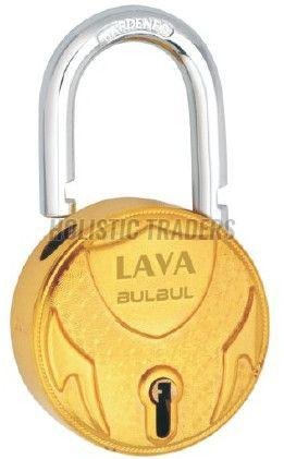 Lava Bulbul Double Locking Round Brass Security Padlock