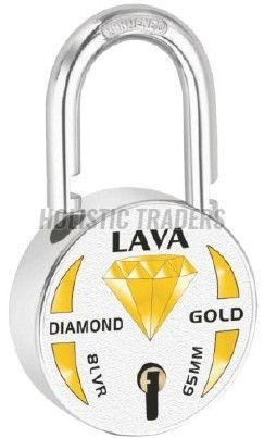 Lava Diamond Gold Double Locking Round Security Padlock