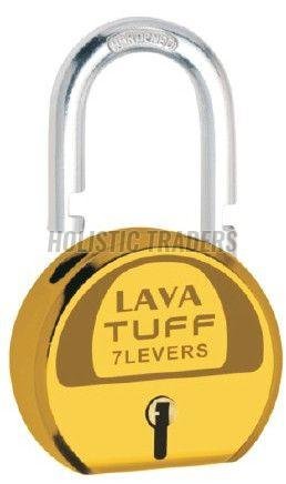 Lava Tuff 7 Lever Brass Double Locking Security Padlock