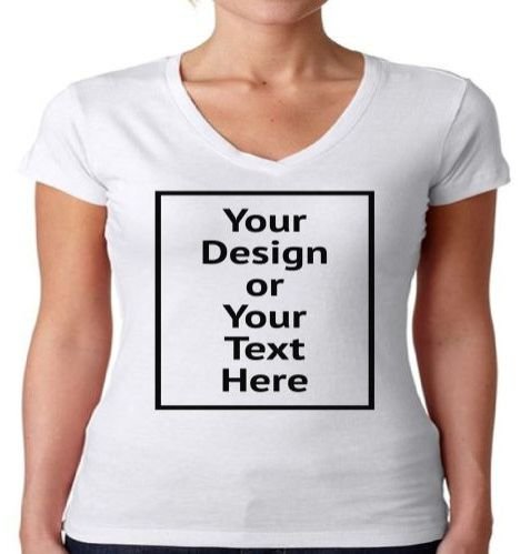 Customize Printed V-Neck T-Shirt