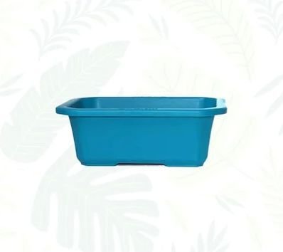 Blue Plastic Juniper Planter