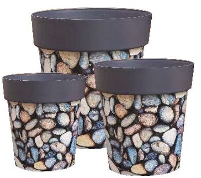 Pebble Heavy Duty Plastic Flower Pot
