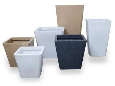 Square Castle Plastic Planter