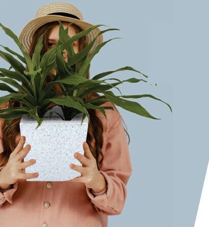 Square Cube X Plastic Planter