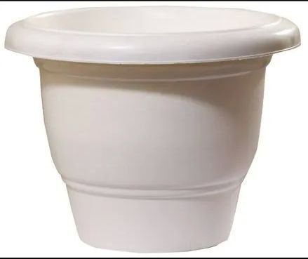 White 8 Inch Deluxe Planter