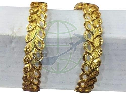 Party Wear Golden Brass Bangles