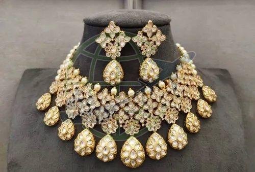 Wedding Wear Polki Choker Necklace Set