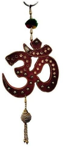 Decorative Red Om Bandhanwar for Home Door