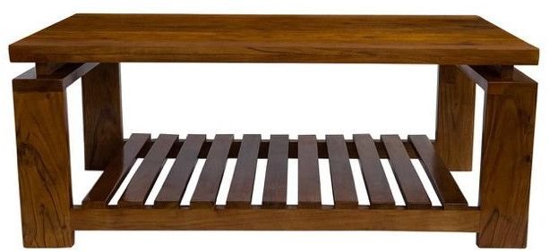 Acacia Wood Coffee Table for Living Room