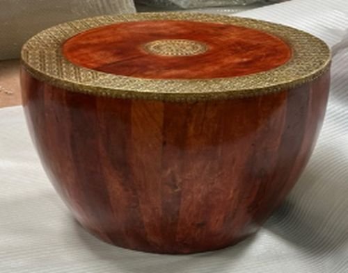 Mango Wooden Drum Side Table Mango Wooden Drum Side Table