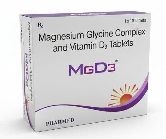 MGD3 Magnesium Glycine Complex Vitamin D3 Tablets