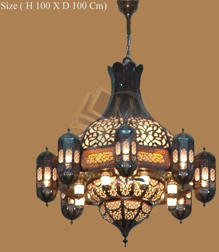 Traditional Brass Lantern Chandelier