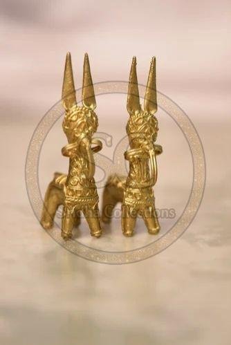Brass Horse Pair Dhokra Art