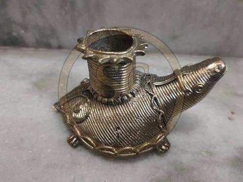Dhokra Brass Tortoise Candle Holder