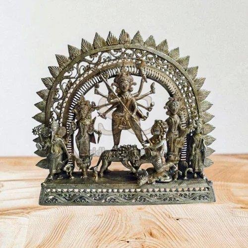 Dokra Artwork Brass Durga Idol