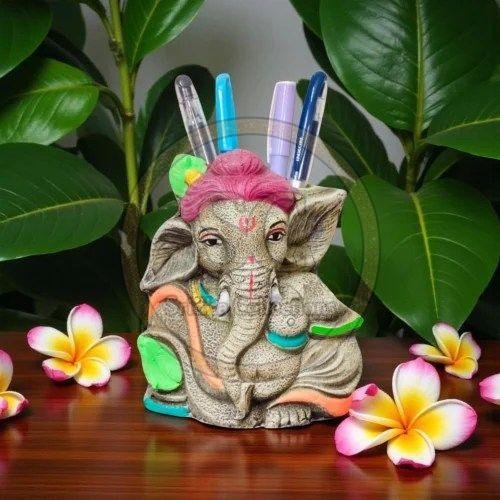 Ganesha Design Terracotta Clay Pan Holder