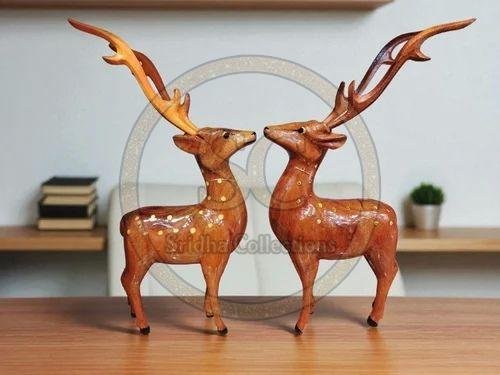 Handcrafted Wooden Deer