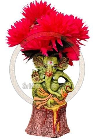 Handmade Terracotta Clay Ganesha Design Flower Vase