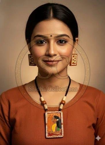 Handmade Terracotta Pendant Set