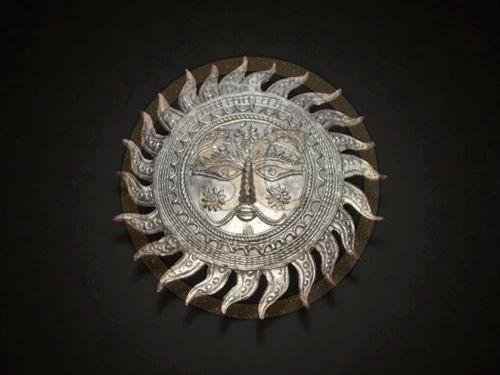 Silver Brass Sun Wall Hanging