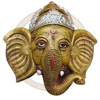 Terracotta Ganesha Face Wall Hanging