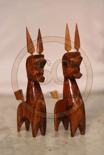 Wooden Bankura Horse Pair Statue