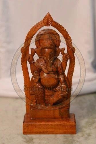 Wooden Lord Ganesha Statue
