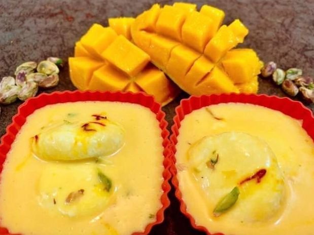 Delight Mango Rasmalai Patty Delicious Frozen Sweet