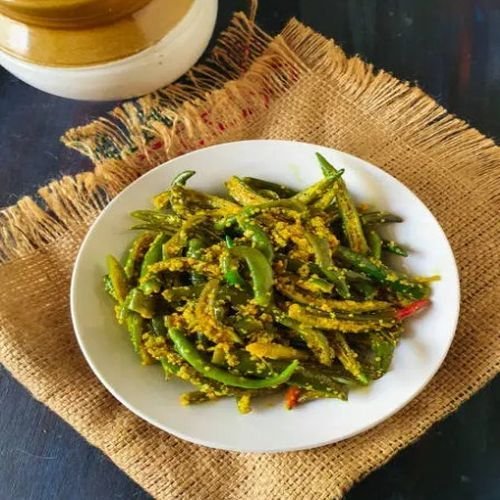 Tangy Spicy Green Chilli Pickle