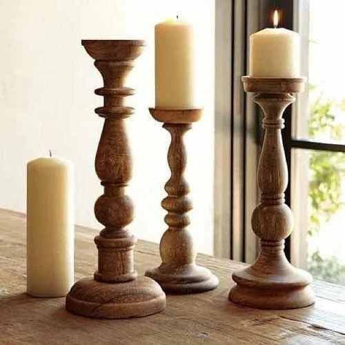 Wooden Candle Holder