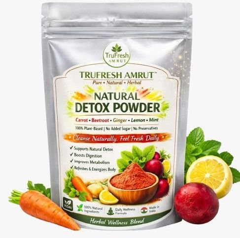 Trufresh Amrut Natural Detox Powder 100g Herbal Detox Drink for Digestion, Metabolism &AMP; Daily Wellness