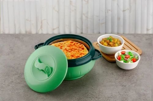Green Double Walled Insulated Casserole