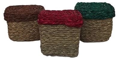 15 Inch Handmade Sabai Grass Basket