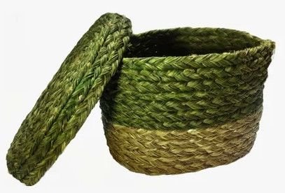 Handmade Sabai Grass Beni Oval Box