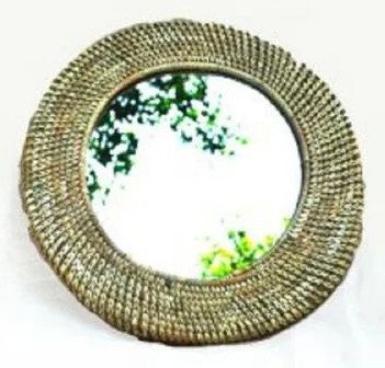 Handmade Sabai Grass Wall Mirror