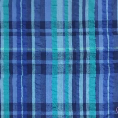Blue Seer Sucker Fabric
