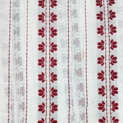 Red Jacquard Woven Fabric