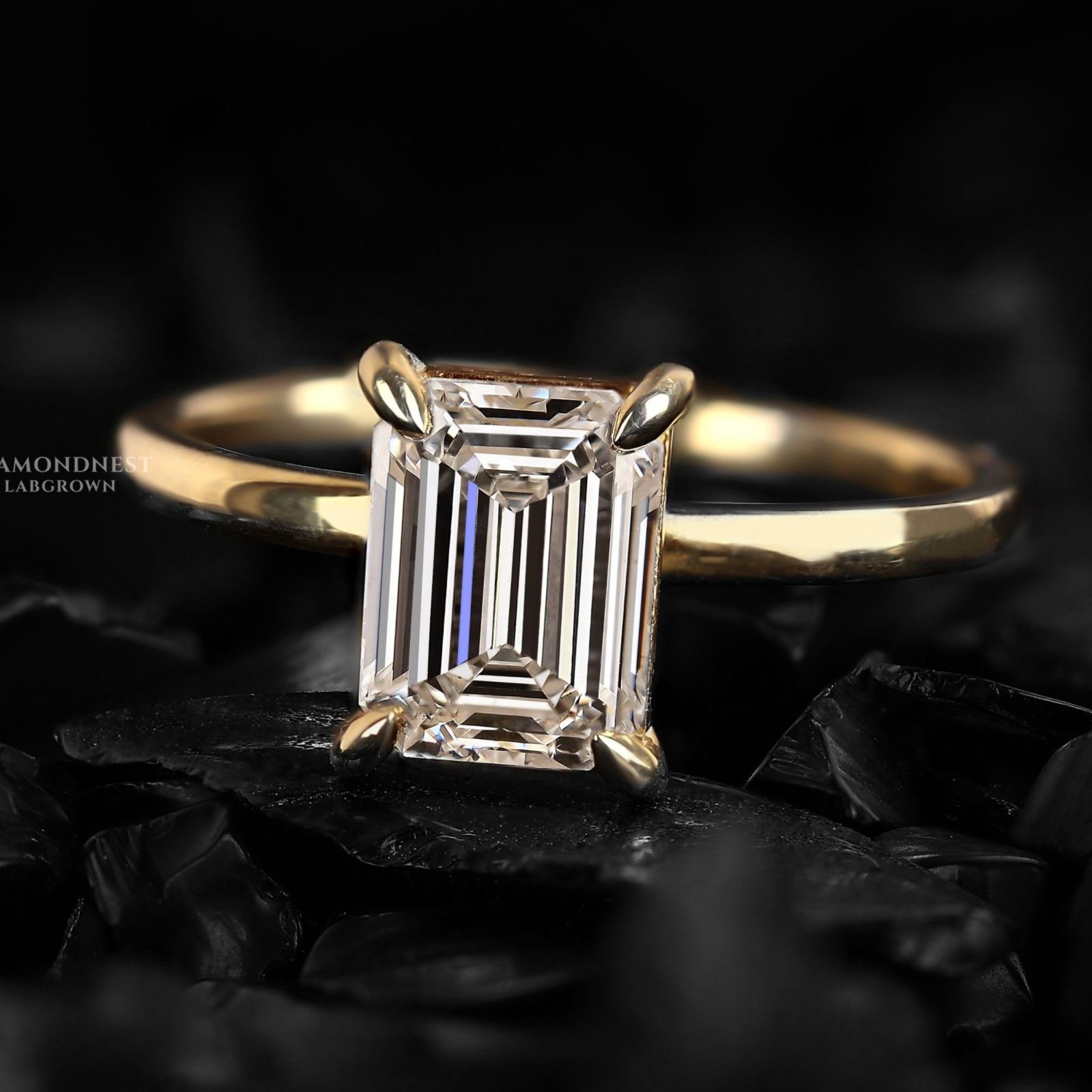 Emerald Cut Diamond Engagement Ring