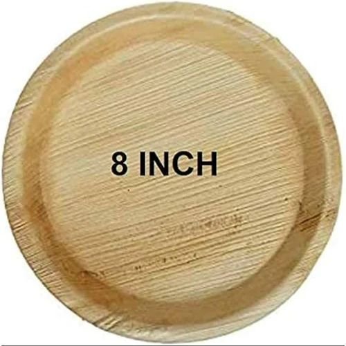 8 Inch Round Areca Leaf Disposable Plates