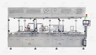 Automatic Nasal Spray Filling, Auto Pump Insertor, Crimping, Actuator Placing, Screw Capping Machine with Pick & Place with Laminar Air Flow (LAF) System Automatic Nasal Spray Filling, Auto Pump Insertor, Crimping, Actuator Placing, Screw Capping Machine with Pick & Place with Laminar Air Flow (LAF) System