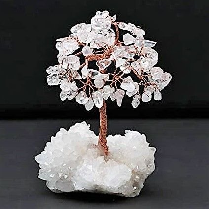 Clear Quartz Crystal Tree with Mineral Base