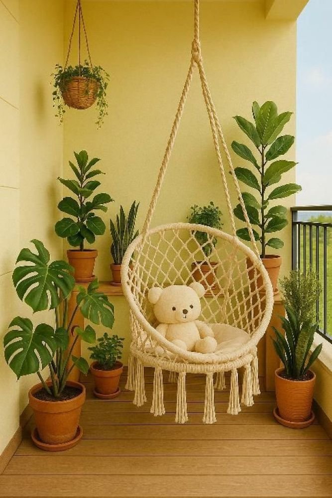 Ceiling Hanging Macrame Swing