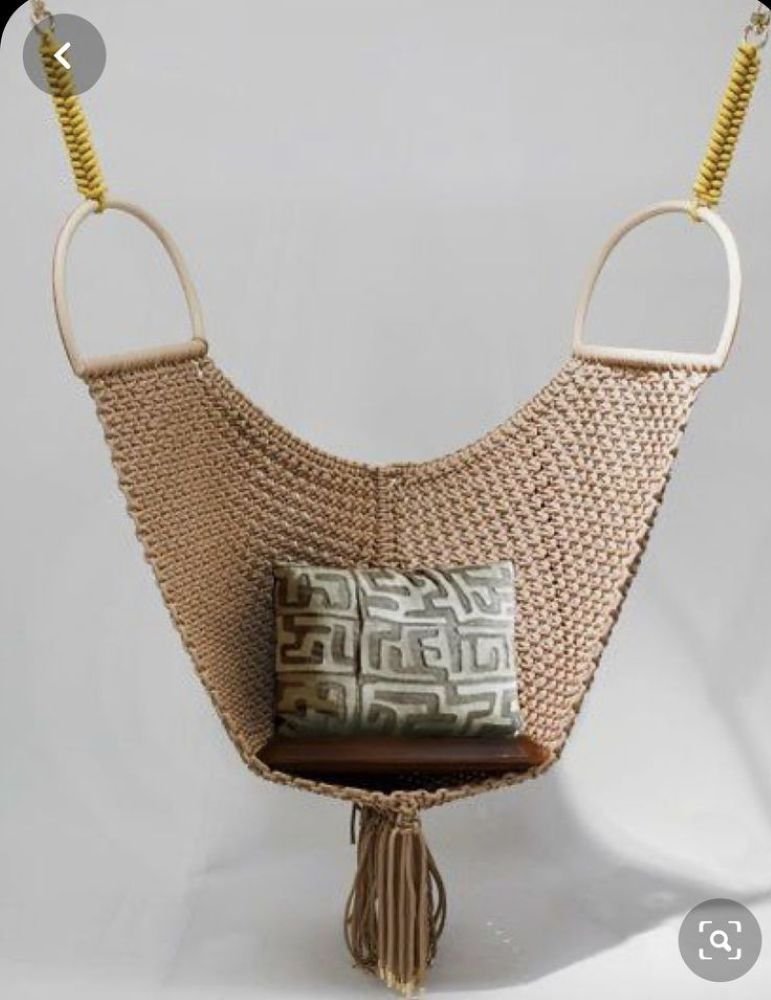 Natural Cotton Macrame Swing