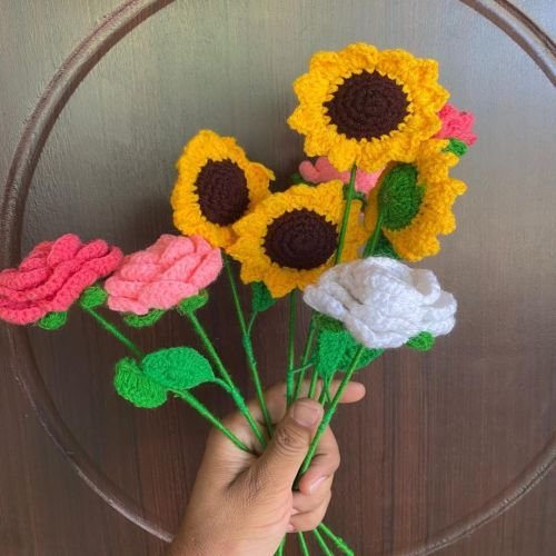 Handmade Crochet Sunflower